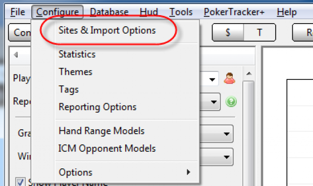 Sites & Import Options