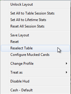 Reselect Table