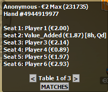 Table Selection Tool