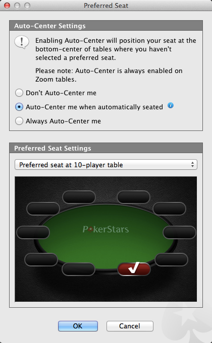 PokerStars Preferred Seating